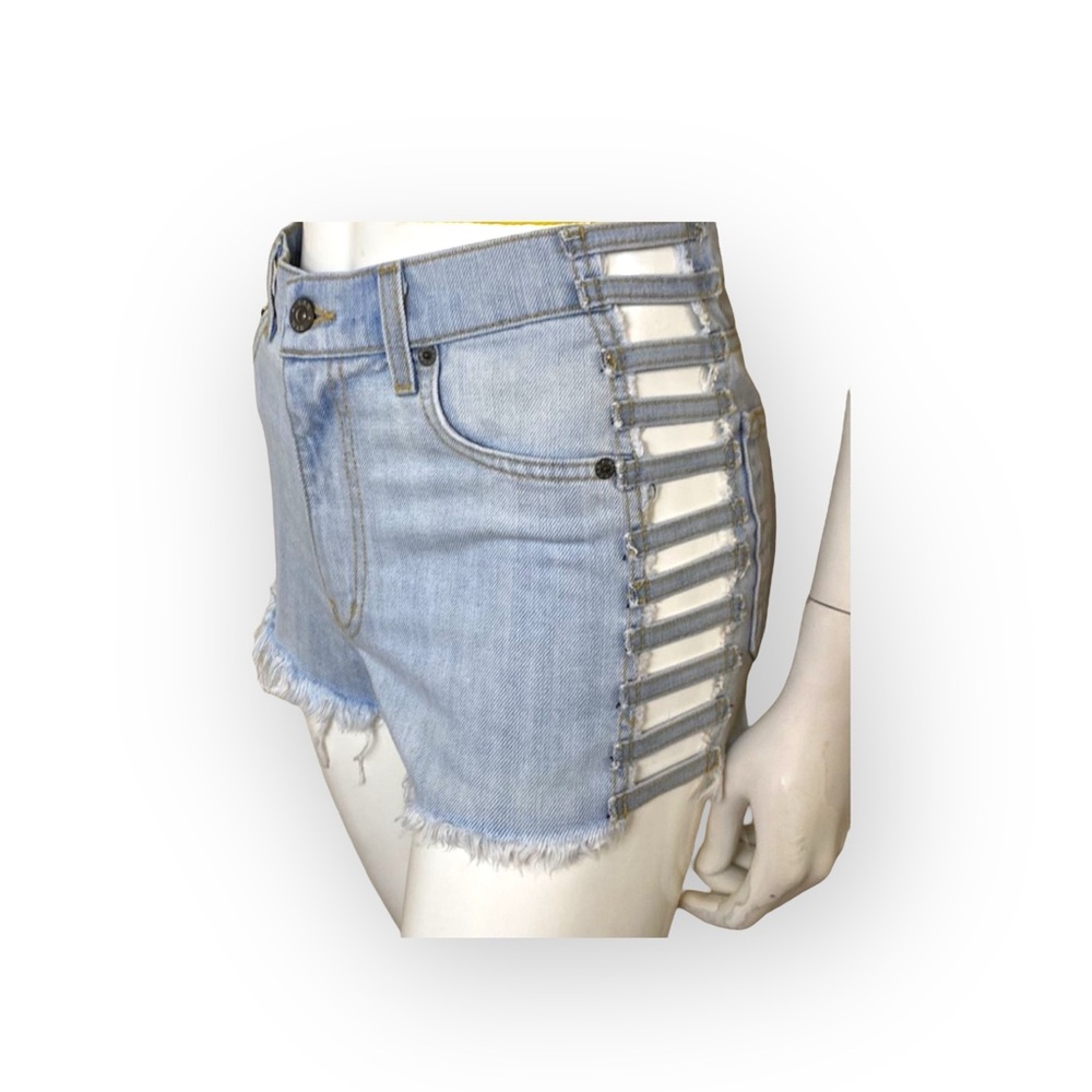 new LF Carmar ☆彡Cullen Open Ladder Side Denim Shorts ☆彡 Washed Denim ☆彡 28 - Picture 2 of 16